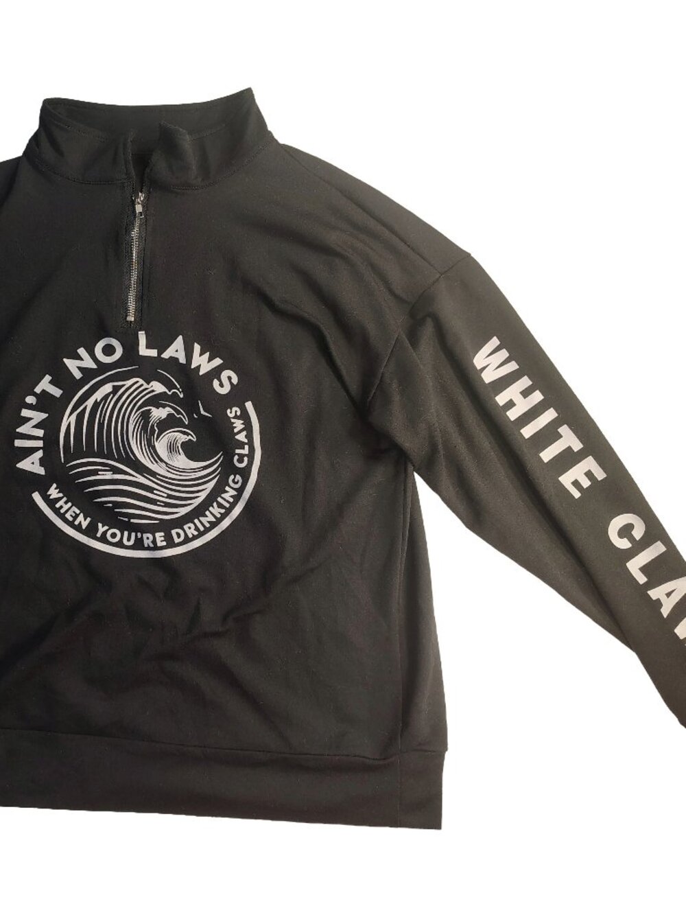 Women's Small Black Funny Humor "Aint No Laws When Your Drinking Claws" Jacket